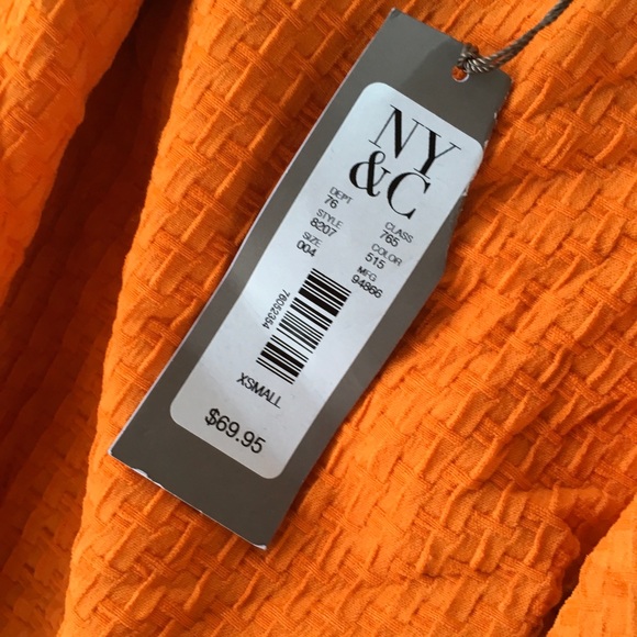 NWT Eva Mendes New York & Company orange Skirt  XS - Picture 3 of 6